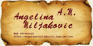 Angelina Miljaković vizit kartica
